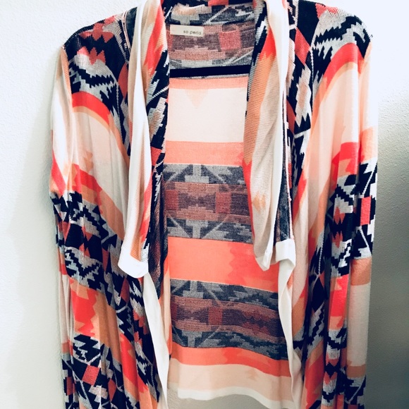 Aztec Draped Cardigan - Picture 1 of 3